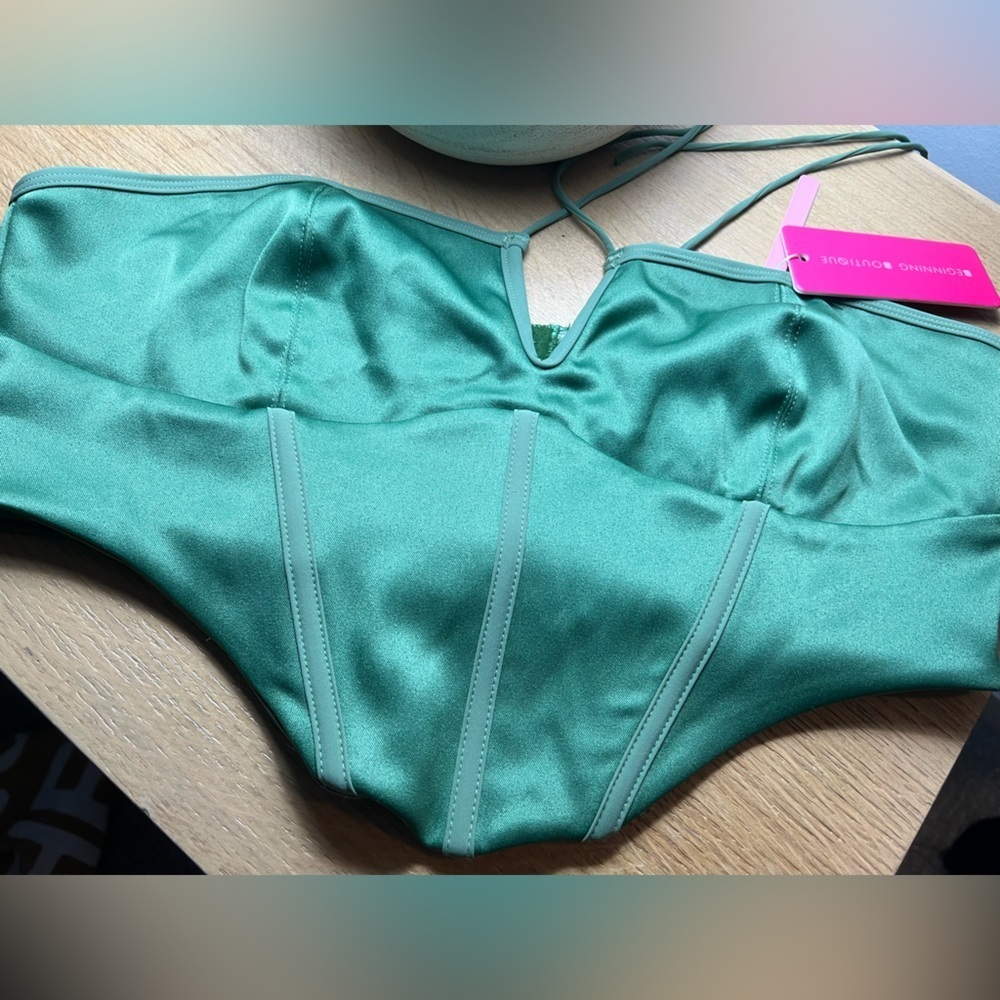 Beginning Boutique Emerald Green Corset Top